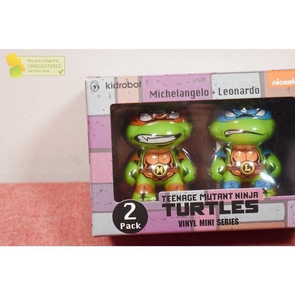 KidRobot TMNT Teenage Mutant Ninja Turtles MICHELANGELO & LEONARDO 2 Pack - Picture 2 of 7
